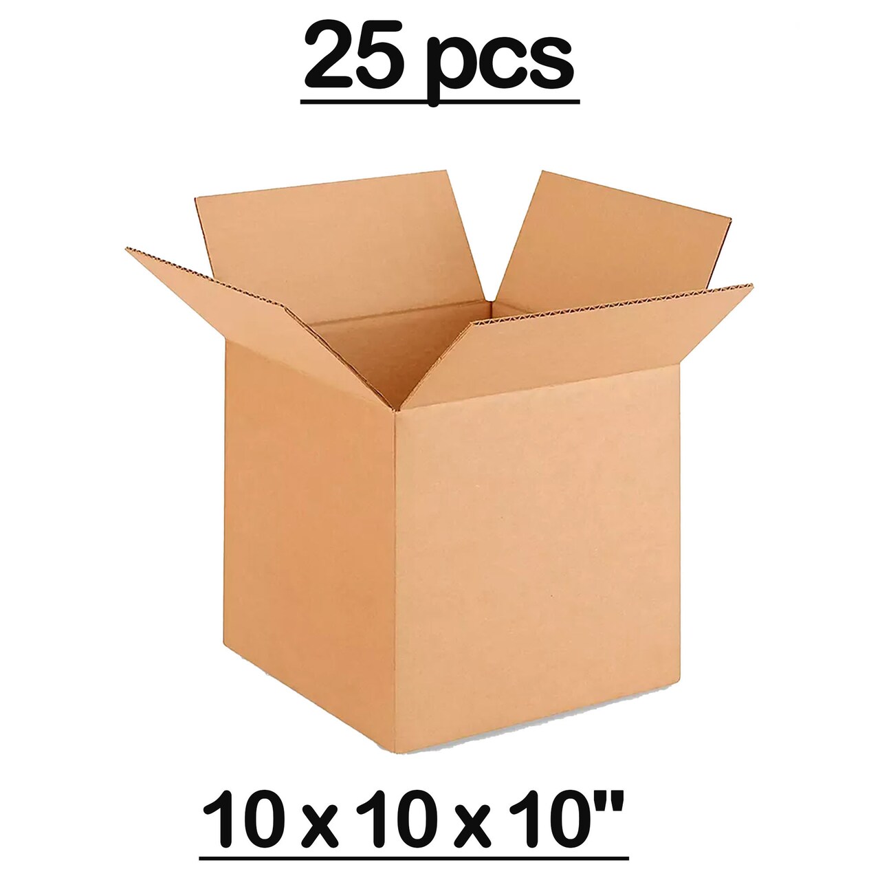 25 pcs Durable Corrugated Shipping Storage Box for Packaging 10 x 10 x 10 inch
